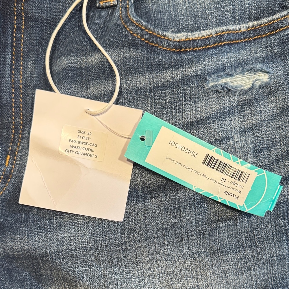 Pistola Blue Denim Shorts - Picture 3 of 6